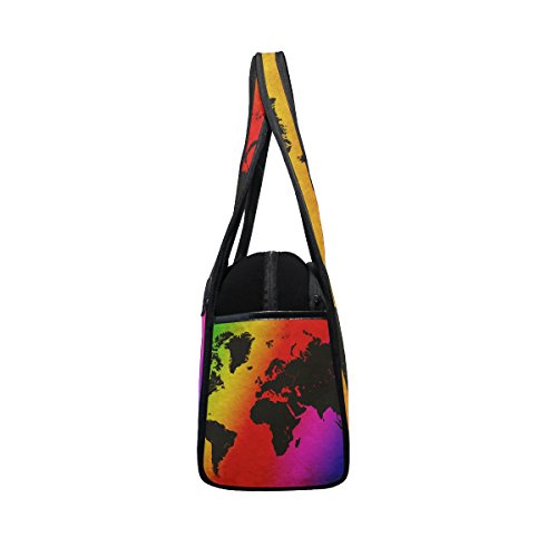 TIZORAX Grunge World Map - Bolsa de Viaje para Gimnasio o Gimnasio, Diseño Vintage