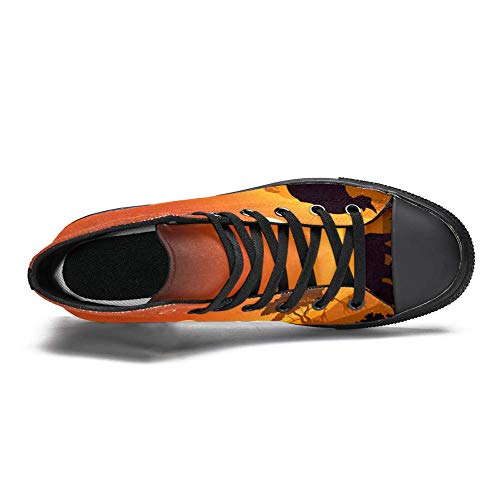 TIZORAX - Zapatillas altas para hombre, diseño de rinoceronte africano, color Multicolor, talla 42.5 EU