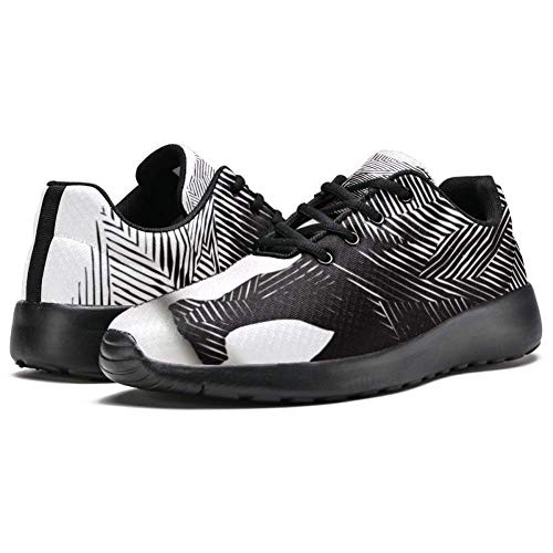 TIZORAX - Zapatillas deportivas para hombre, diseño de rinoceronte, línea afilada, malla transpirable, senderismo, tenis, color Multicolor, talla 41 1/3 EU