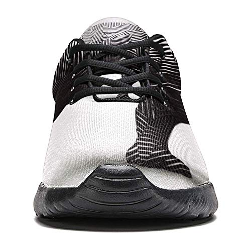 TIZORAX - Zapatillas deportivas para hombre, diseño de rinoceronte, línea afilada, malla transpirable, senderismo, tenis, color Multicolor, talla 41 1/3 EU