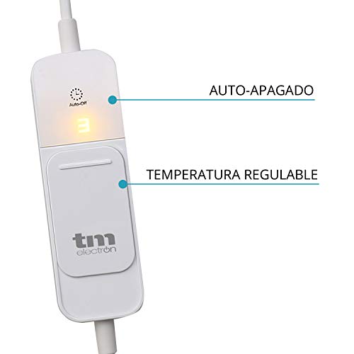 TM Electron TMHEP112  - Almohadilla Eléctrica para la Zona Lumbar y Abdominal,  con 3 niveles de temperatura, transpirable y lavable