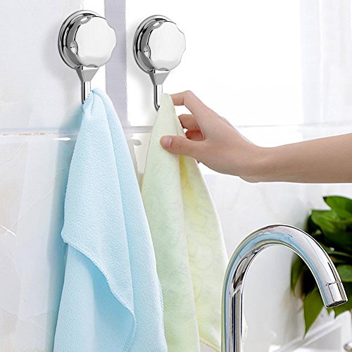 Toallero Gancho de Pared Rack Ultra Fuerte Percha Impermeable Ventosa Soltero Heavy Duty Garaje Organizador de Almacenamiento para Cocina Baño Paquete de 3