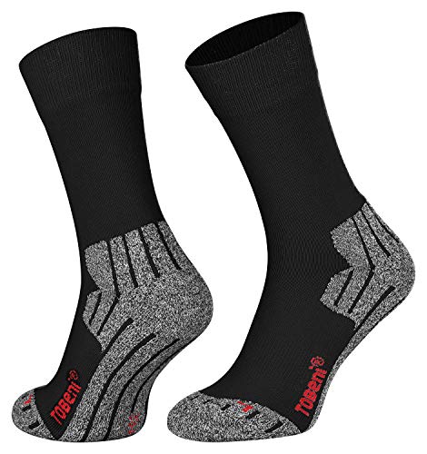 Tobeni 2 Pares de Deportes de Alta Tecnologia Calcetines Trekking Caminando Funcionales para Hombre Color Negro Tamano 47-50