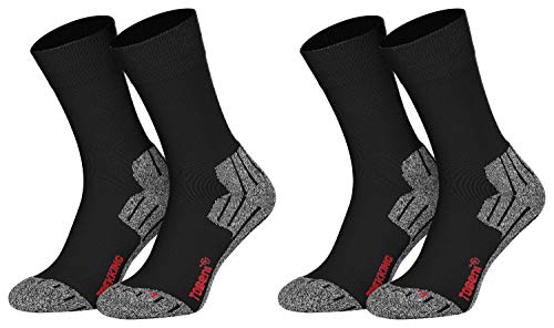 Tobeni 2 Pares de Deportes de Alta Tecnologia Calcetines Trekking Caminando Funcionales para Hombre Color Negro Tamano 47-50