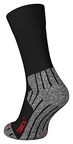 Tobeni 2 Pares de Deportes de Alta Tecnologia Calcetines Trekking Caminando Funcionales para Hombre Color Negro Tamano 47-50