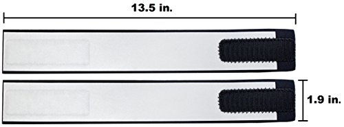  Tobilleras Reflectantes de Neopreno de Superficie Ancha (par) - Material Reflectante: 4.6cm de Ancho y Visible 360 grados - Bandas Cómodas de Seguridad - Cintas para Montar en Bici, Correr o Andar