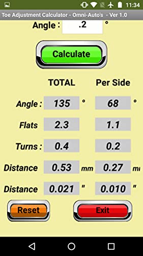 Toe Adjustment Calculator