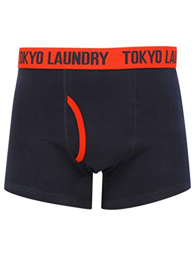 Tokyo Laundry - Bóxer para hombre, diseño de rayas Rojo Mission - Red S