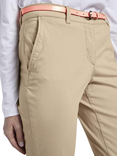 Tom Tailor Chino Slim Pantalón, 22201/Caramelo De Crema, 34/30 para Mujer