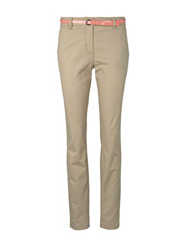 Tom Tailor Chino Slim Pantalón, 22201/Caramelo De Crema, 34/30 para Mujer