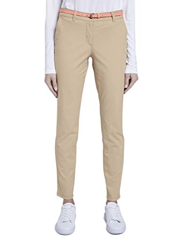 Tom Tailor Chino Slim Pantalón, 22201/Caramelo De Crema, 34/30 para Mujer