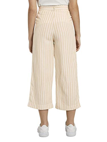 Tom Tailor Culotte Pantalón, 22785-caramelo toffe Blanco, Standard para Mujer