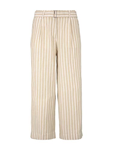 Tom Tailor Culotte Pantalón, 22785-caramelo toffe Blanco, Standard para Mujer