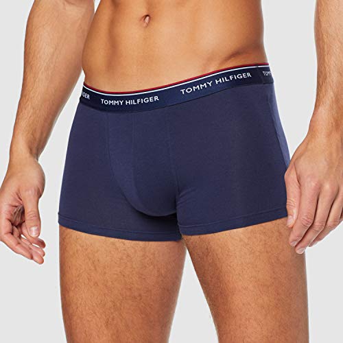 Tommy Hilfiger 3p Trunk Bóxer, Azul (Peacoat-Pt 409), X-Large (Pack de 3) para Hombre