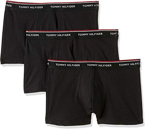 Tommy Hilfiger 3p Trunk Bóxers, Negro (Black 990), Large (Pack de 3) para Hombre