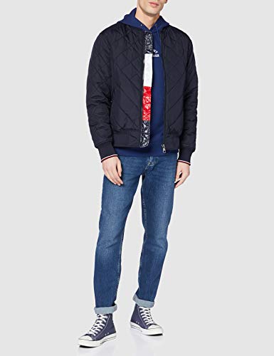 Tommy Hilfiger Basic Embroidered Hoody Sudadera, Azul (Blue Ink), Small (Talla del Fabricante:) para Hombre