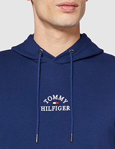 Tommy Hilfiger Basic Embroidered Hoody Sudadera, Azul (Blue Ink), Small (Talla del Fabricante:) para Hombre