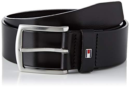 Tommy Hilfiger New Denton Belt 4.0 Cinturón, Negro (NEGRO 090), 95 cm (talla fabricante: 95) para Hombre