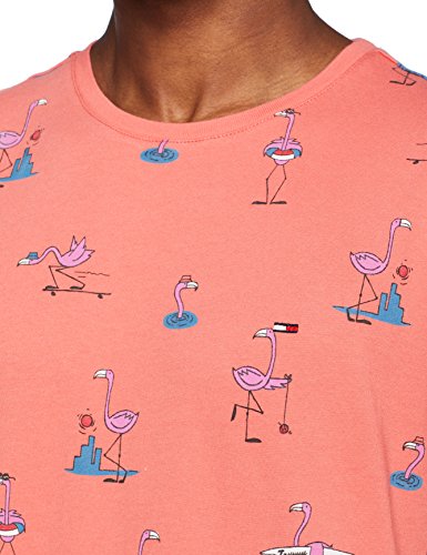 Tommy Hilfiger Summer Print Camisa, Rosa (Flamingo Aop/Rose Of Sharon 902), Large para Hombre