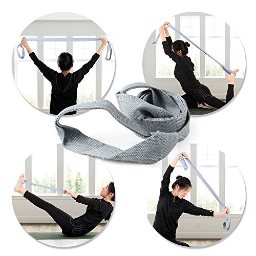 TOMSHOO Esterilla de Gimnasia Antideslizante Doble Color, Esterilla de Entrenamiento de Yoga TPE, Esterilla de Fitness sin Ftalatos y Correa para el Hombro para Yoga, Pilates, Gimnasia 183x61x0.6cm