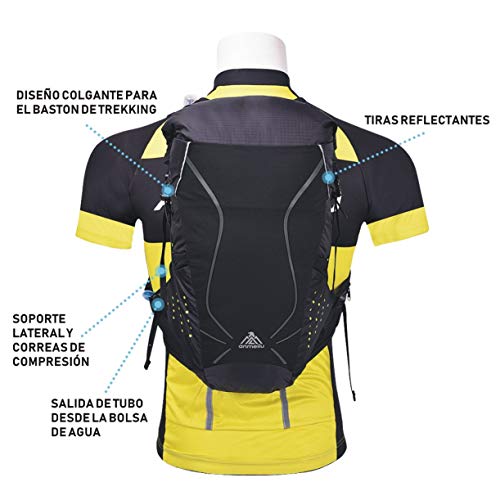 TOMSHOO Mochila de hidratación,Mochila con vejiga de Agua de 3.92 litros, Espacio del Compartimiento Principal es de 18 litros para Correr,Ciclismo,y Acampar (No Incluye Botellas de Agua y vejigas)