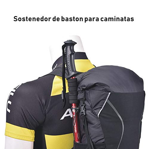 TOMSHOO Mochila de hidratación,Mochila con vejiga de Agua de 3.92 litros, Espacio del Compartimiento Principal es de 18 litros para Correr,Ciclismo,y Acampar (No Incluye Botellas de Agua y vejigas)