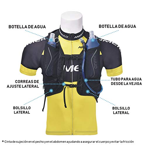 TOMSHOO Mochila de hidratación,Mochila con vejiga de Agua de 3.92 litros, Espacio del Compartimiento Principal es de 18 litros para Correr,Ciclismo,y Acampar (No Incluye Botellas de Agua y vejigas)