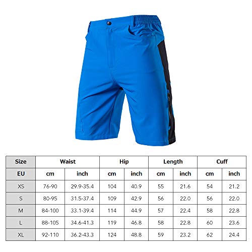 TOMSHOO Pantalones Cortos de MTB para Hombres, Pantalones Cortos de Ciclismo para Bicicletas, Pantalones Transpirables para Bicicletas de MTB Pantalones Cortos de Ciclismo para Exteriores