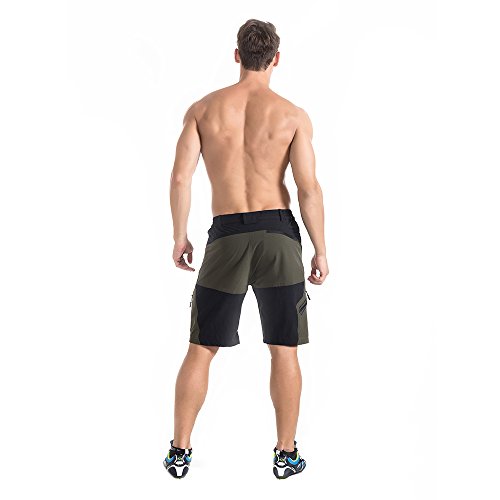 TOMSHOO Pantalones Cortos de MTB para Hombres, Pantalones Cortos de Ciclismo para Bicicletas, Pantalones Transpirables para Bicicletas de MTB Pantalones Cortos de Ciclismo para Exteriores