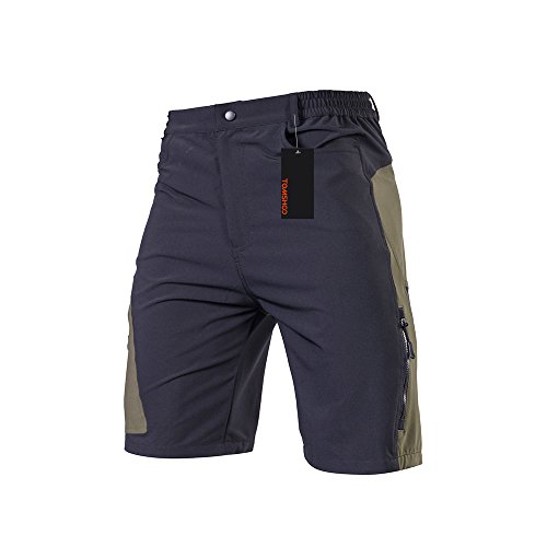 TOMSHOO Pantalones Cortos de MTB para Hombres, Pantalones Cortos de Ciclismo para Bicicletas, Pantalones Transpirables para Bicicletas de MTB Pantalones Cortos de Ciclismo para Exteriores