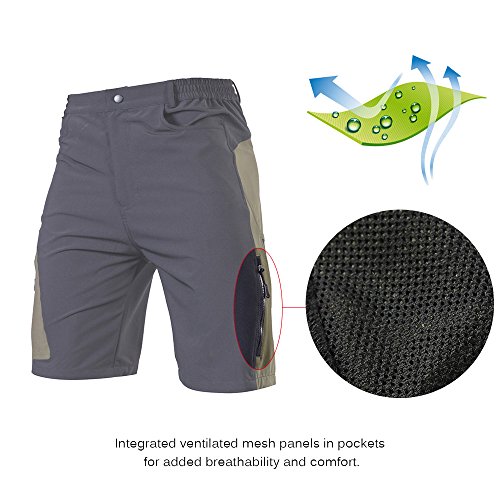 TOMSHOO Pantalones Cortos de MTB para Hombres, Pantalones Cortos de Ciclismo para Bicicletas, Pantalones Transpirables para Bicicletas de MTB Pantalones Cortos de Ciclismo para Exteriores