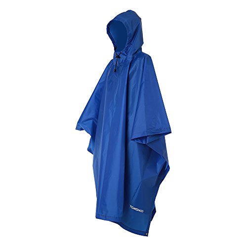 TOMSHOO Poncho de Lluvia Impermeable y Multifuncional Reusable como Toldo Manta, Estera de Camping,Cubierta de Dosel para Senderismo,Cámping y Pesca Ciclismo Unisex