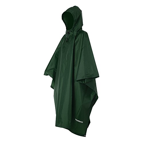 TOMSHOO Poncho de Lluvia Reusable de Ripstop Impermeable y Multifuncional como Toldo, Tienda de Campaña, Estera de Camping, Cubierta de Dosel, para Senderismo, Cámping y Pesca Ciclismo