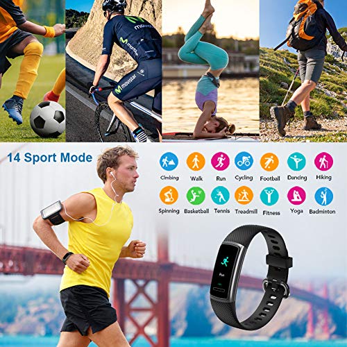 TOOBUR Pulsera de Actividad Inteligente, IP68 Impermeable Reloj Inteligente con Pulsómetro Podómetro Calorias Monitor de Sueño, Pulsera Actividad Smartwatch para Mujer Hombre Niños