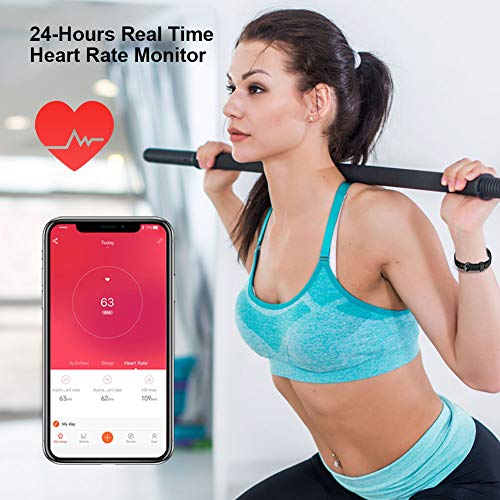 TOOBUR Pulsera de Actividad Inteligente, IP68 Impermeable Reloj Inteligente con Pulsómetro Podómetro Calorias Monitor de Sueño, Pulsera Actividad Smartwatch para Mujer Hombre Niños