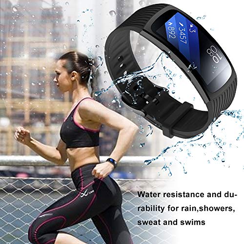 TOPsic Correa Gear Fit 2 Pro, Reemplazo de Banda de Silicona Suave Deportiva Pulsera de Repuesto Correa para Gear Fit 2 Pro SM-R365 y Gear Fit 2 SM-R360 Banda