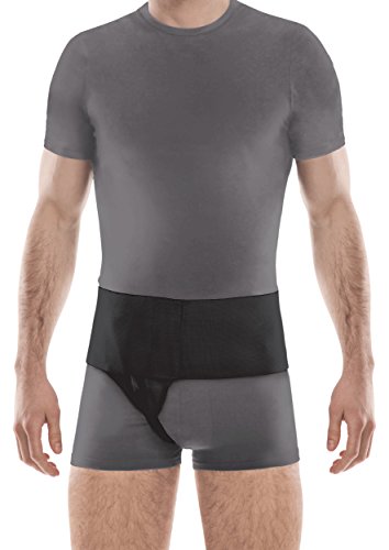 TOROS-GROUP Cinturón para Hernia Inguinal Para los Hombres - Cinturón para Hernia Crural para Mujeres - Braguero Hernia Inguinal Lado Derecho -Apoyo en la hernia inguinal - Right Large Negro