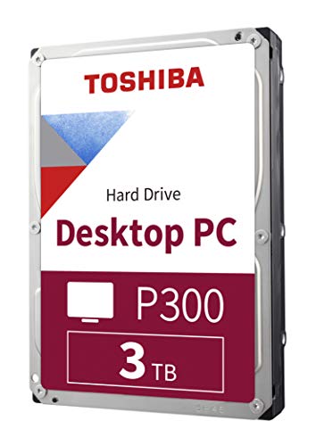 TOSHIBA P300 Disco duro interno 3 TB – 3,5" (pulgadas) – Disco duro SATA (HDD) – 7200 RPM – 6 GB/s – Para juegos, ordenadores, equipos de escritorio, estaciones de trabajo y más