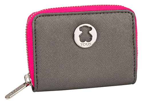 Tous Angela Dubai Saf, Monedero para Mujer, Plateado (Tri Plata 495970057), 10x8x2.5 cm (W x H x L)