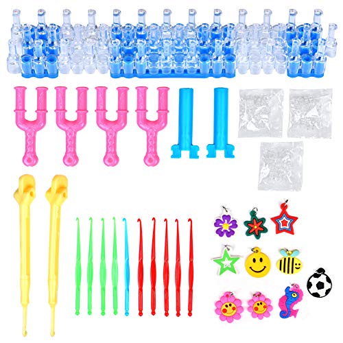 Towinle Caja Pulseras Gomas 6800 Bandas de Silicona Para Hacer Pulseras De Colores Loom Kit para Pulseras