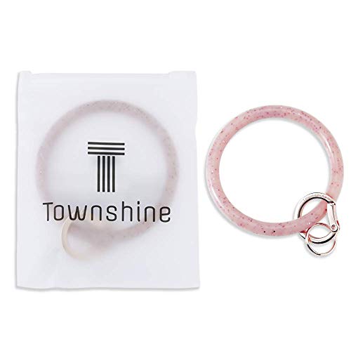 Townshine - Pulsera de silicona con llavero, diseño redondo