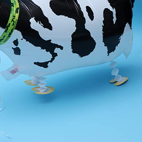 TOYANDONA 2 unids Walking Animal Cow Balloons Farm Animals Air Cow Walker Globos Mylar Foil Globo de Aluminio para la Fiesta de cumpleaños Baby Shower Decor