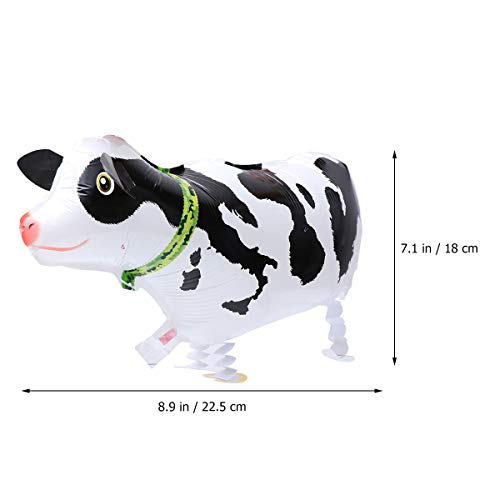 TOYANDONA 2 unids Walking Animal Cow Balloons Farm Animals Air Cow Walker Globos Mylar Foil Globo de Aluminio para la Fiesta de cumpleaños Baby Shower Decor