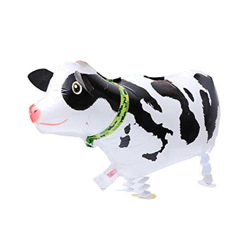 TOYANDONA 2 unids Walking Animal Cow Balloons Farm Animals Air Cow Walker Globos Mylar Foil Globo de Aluminio para la Fiesta de cumpleaños Baby Shower Decor