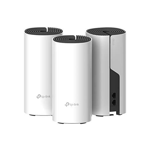 TP-Link Deco M4 Mesh WiFi Set AC1200 Tutorial de Red Doméstica WiFi (Cobertura de hasta 370 m², se Adapta a Cualquier Tipo de Hogar, Modos de Trabajo Múltiple, 2 x Puertos Gigabit, Blanco, 3 Unidades