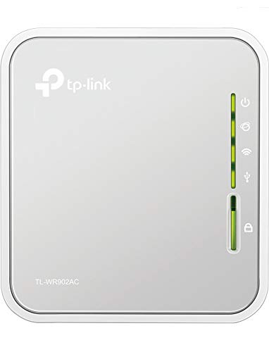 TP-Link TL-WR902AC Nano Router AC750 WiFi portátil, 2.4 / 5 GHz, 1 puerto LAN / WAN, 1 puerto USB 2.0, compatible con módem USB 3G /4G, modos de funcionamiento: router, repetidor, cliente, AP y WISP