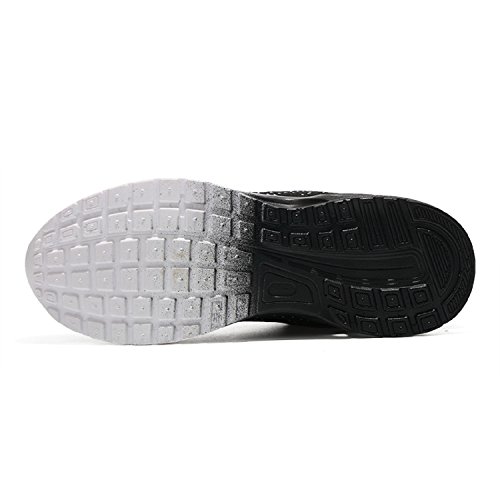 TQGOLD® Zapatillas de Running para Hombre Lightweight Air Cushion Malla Respirable Zapatillas de Deporte Zapatillas para Correr(EU 38,Negro)