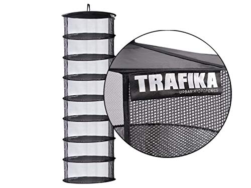 TRAFIKA Malla Secado 90 /Tela Microperforada/8 módulos/para Cultivos hidropónicos/Secado Curado de Plantas,Setas,Hongos,Cogollos/Cultivo Indoor/Cultivo Interior/Cultivo Exterior/Drying Rack