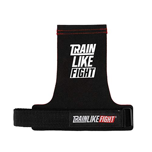 TRAINLIKEFIGHT Icon Red 0H - Calleras para Crossfit, calistenia, Ejercicios gimnásticos, protección para Tus Manos. (L)