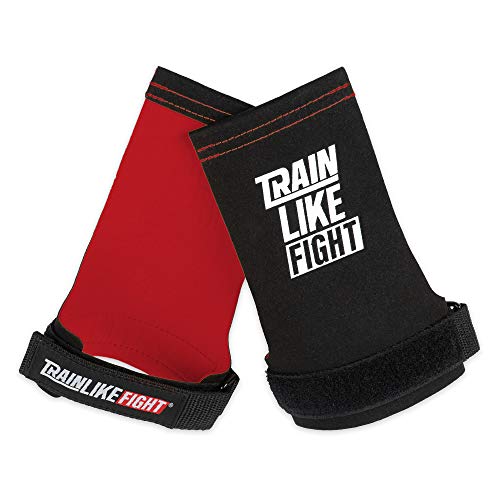 TRAINLIKEFIGHT Icon Red 0H - Calleras para Crossfit, calistenia, Ejercicios gimnásticos, protección para Tus Manos. (L)